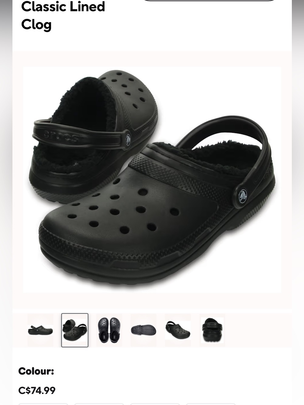 CROCS Unisex Classic Lined Clogs